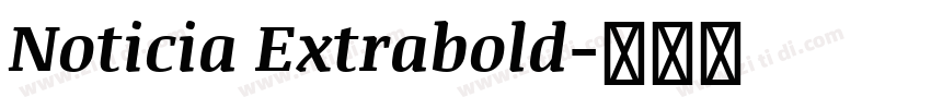 Noticia Extrabold字体转换
